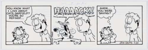 Jim Davis | Garfield Daily Comic Strip Original Art dated 7-20-01 (United Feature Syndicate, 2001). | Heritage