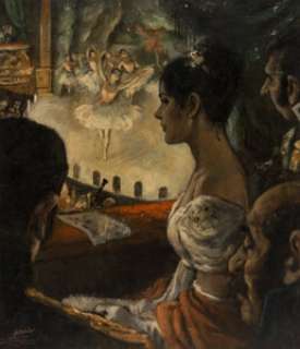 Ben Stahl - Ballet Painting Original Art (1945). A wonderful impressionist painting reminiscent of Edgar Degas by - | Heritage