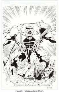 Ron Lim and Cory Hamscher - Skaar: Son of Hulk #9 Splash Page 16 Original Art (Marvel, 2009).