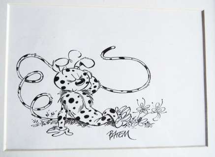 Batem | Dessin original Ã  l’encre de Chine publié  - La Marsupilamie | Catawiki