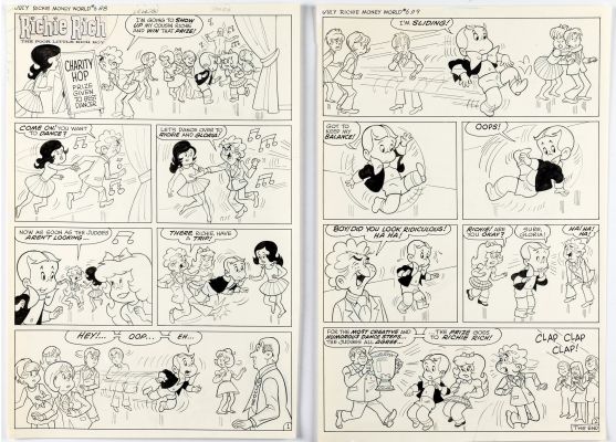 Ben Brown | Complete 2-page story Richie Rich Money World #6,   Harvey 1973 | Art e Fumetto