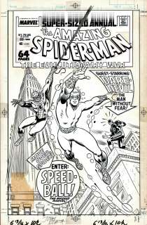 John Romita Sr., Ron Frenz - Amazing Spider-Man Annual #22 Cover (Historic Very First Speedball Appearance Here with Spider-Man & Daredevil!) 1988