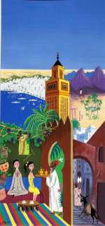 Raymond Peynet pour Air France. Illustration originale polychrome représentant le... | 68 Art Auction