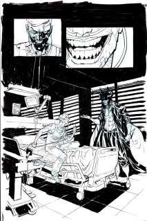 Riley Rossmo | Batman / the Shadow #4 P 22 Semi-Splash (The Stag Breaks Joker Out of Hospital To Kill Batman!) 2017 | Romitaman