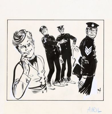 Follet | Lot 081 - Edmund Bell, illustration à l’encre de Chine et… | AZ auction