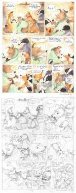 Eve THARLET - Planche originale 14 de Monsieur Blaireau et Madame Renarde Tome 5 - Le Carnaval -