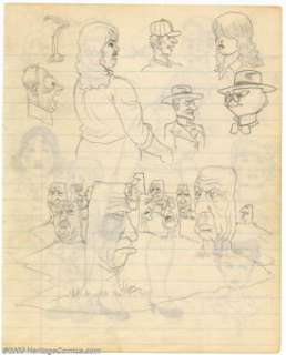 Robert and Charles Crumb - Original Sketches (1962). Two of the infamous Crumb brothers, Robert and his brother, - | Heritage