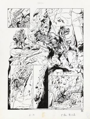 Derib | Buddy Longway, planche n°2 à l’encre de Chine… | AZ auction