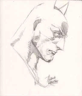 Rags Morales | Batman Profile Pencil Commission - Signed | Anthony’s Comic Book Art