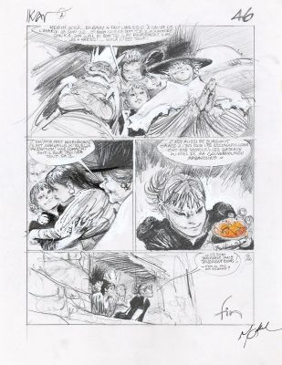 Follet | Lot 119 - Ikar, planche préparatoire n°46 (de fin) à la… | AZ auction