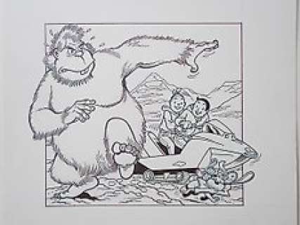 Verhaegen, Marc - Originele cover Suske en Wiske  - De jaloerse Yeti (2004)