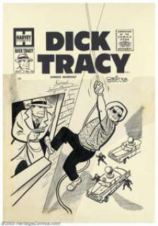 Al Avison - Original Cover Art for Dick Tracy Comics Monthly #92 (Harvey, late 1960s). Once again, Dick Tracy gets - | Heritage