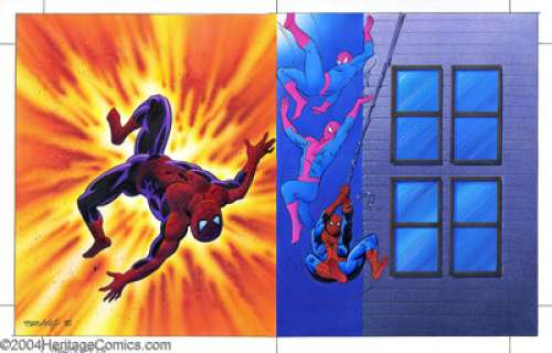 Ken Steacy - Original Art Splash Pages for Spider-Man (Marvel, 1996). Two wonderful full-page illustrations - | Heritage