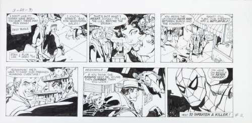 The Amazing Spider-Man Original Comic Strip Art 3-25-1990 | misc / divers