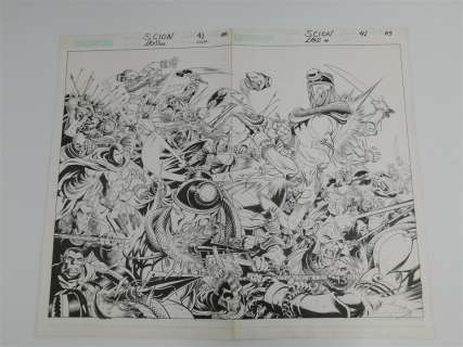 Original Comic Art - Scion Double Splash Page | Bodnars Auction