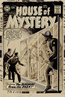 Dick Dillin Jack Adler - House of Mystery #92 Large Art Rare Wash Tone Cover (1959)