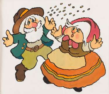 Julitta Karwowska-Wnuczak (1935) | Julitta Karwowska-Wnuczak | "Filemon i Bonifacy", ilustracja rozpoczynająca rozdział, 1977 | Desa Unicum