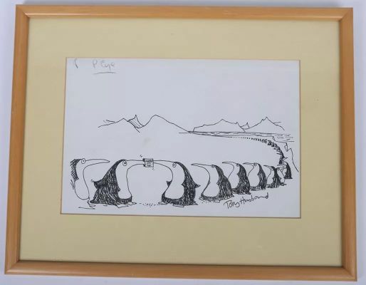 Lot 55 - Original Artwork of Penguins For Private Eye by Tony Husband. | misc / divers
