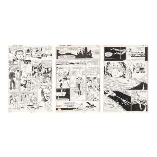 Lot #1313 : Set of Three Hand-drawn Howard Chaykin and Vince Colleta Marvel Super Special #19 Pages / JAMES BOND: FOR YOUR EYES ONLY (1981)