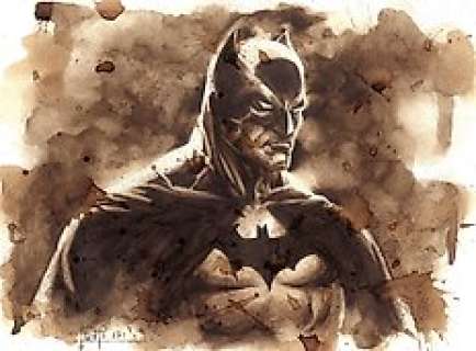 Batman - Original Coffee Drawing By Juapi | Catawiki