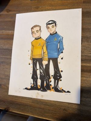 Star Trek Kirk & Spock By Chris Uminga Original Comic Art 11x14” | eBay Europe (Buy It Now)