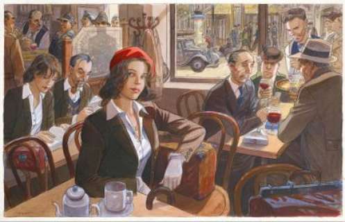 Gibrat | JEAN-PIERRE GIBRAT LE VOL DU CORBEAU, Dupuis Près de la gare, illustration originale... | Daniel Maghen Enchères