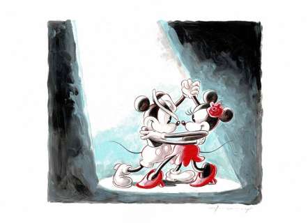 Fernandez, Tony - Original Painting - Mickey & Minnie Mouse Tango Dancing | Catawiki