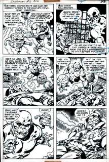 Ernie Chan, Mike Royer | Sandman #2 P 15 (Dreaming Sandman with Brute & Glob Saving Him!) 1975 | Romitaman