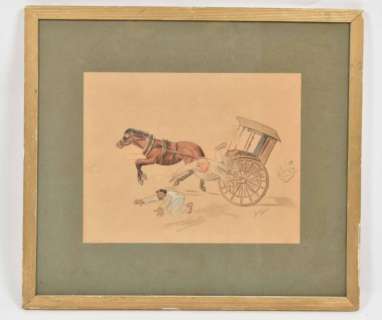 [ORIGINAL BOOK & COMIC BOOK ARTWORK] "A CARRIAGE ACCIDENT" | Zwiggelaar Auctions