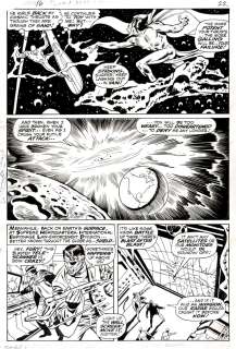 Chic Stone, John Buscema | Silver Surfer #16 P 17 (Silver Surfer Battles Mephisto As Nick Fury Watches the Battle From Shield!) 1970 | Romitaman