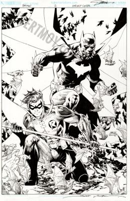 Jim Lee, Scott Williams - Batman Issue 2 Page Cover