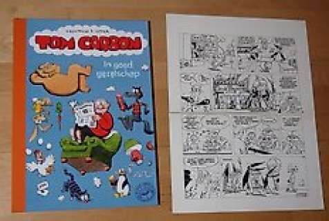 Cromheecke, Luc - Original page + deluxe album - Tom Carbon 1 - In goed gezelschap - hc with cloth spine - 1st edition - (2000) | Catawiki