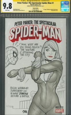 Black Cat Sketch Cover - Stretching! by Frank Cho | Raremarq (Buy It Now)