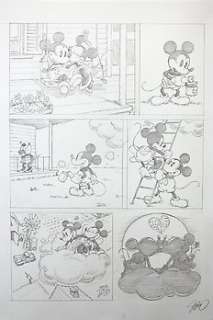 Garrido, Sergio - Original drawing - Mickey and Minnie. "Paseo sobre una nube" 