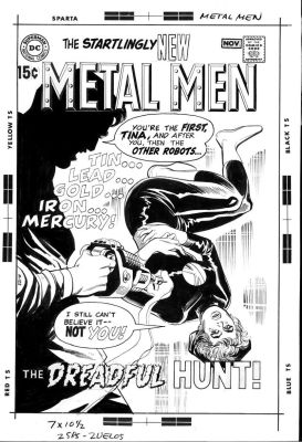 Mike Sekowsky | Sekowsky, Mike / Dick Giordano - Metal Men #40 Cover, Tina Spotlighted 11969 | Cool Lines Art