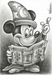 Mickey Mouse - The Sorcerer’s Apprentice by Joan Vizcarra - Original Drawing | Catawiki