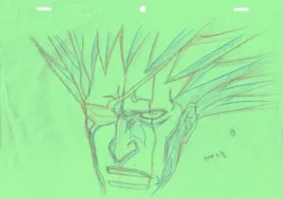 Kubo Tite - Bleach | correction de genga – Kenpachi Zaraki – Bleach – 2301 | La Galerie de la Bande Dessinée