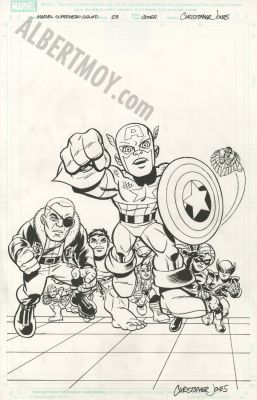 Christopher Jones | Marvel Superheroes Squad Issue 23 Page Cover | Albert Moy