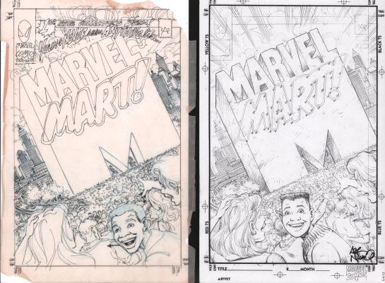 Art Nichols | ’Mart Mart’ Catalogue Concept Art on Vellum with Signed Stat | Anthony’s Comic Book Art