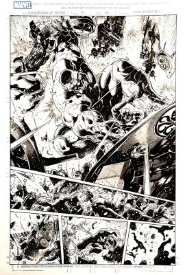 Carlos Magno | Dungeons of Doom #1 Splash (Red Hulk Battles Hydra Causing Catastrophic Damage!) | Romitaman