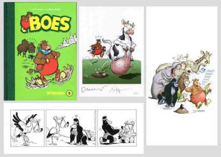 Boes - Luxe editie Boes Integraal deel 5 - N° 16/80 met originele strook in speciale map + ex-libris - hc met linnen rug | Catawiki