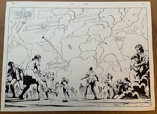 Dave Gibbons | Martha Washington Goes To War 4 Pg 22 23 Dps By Dave Gibbons & Frank Miller Issue 4 Page 22 23 | BritComicsArt