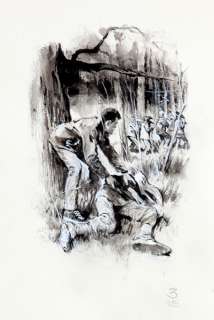 Follet | Bob Morane, illustration au lavis et Ã  la gouache… | Banque Dessinée