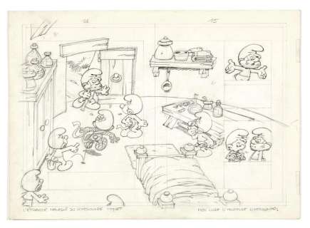 PEYO STUDIOS  L’étrange maladie du Schtroumpf Coquet | Artcurial