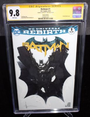 Batman #1 Cgc 9.8 Oa Sketch Cover - Batman - Signed - 2019 | Anthony’s Comic Book Art