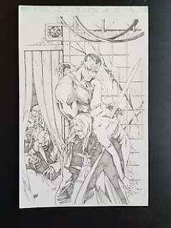 Jonathan Lau - Original Art Pencil Pin-Up - Blade, Vampire Hunter - (2008) 