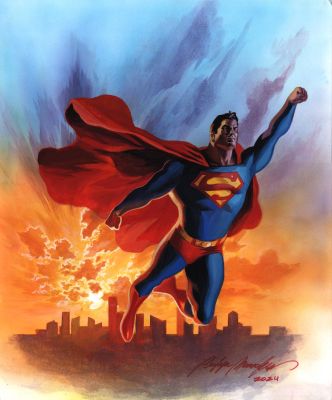 Felipe Massafera | Superman Large Painting (2024) | Romitaman