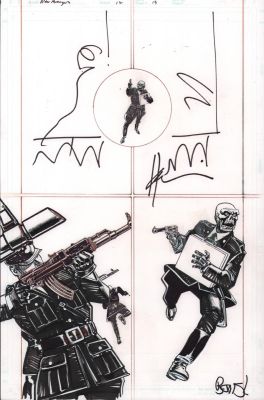 Howard Chaykin | New Avengers #12 P.13 - Red Skull - Signed - 2011 | Anthony’s Comic Book Art