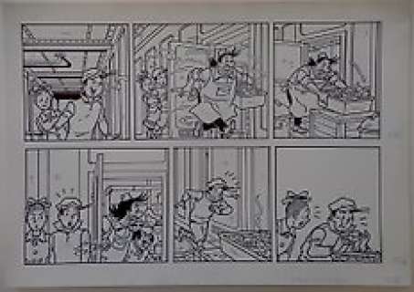 Morjaeu, Luc - Originele halve pagina (stroken 51 t/m 52 - plaat 13 B) - Suske en Wiske - Sterrenrood - (2014) | Catawiki