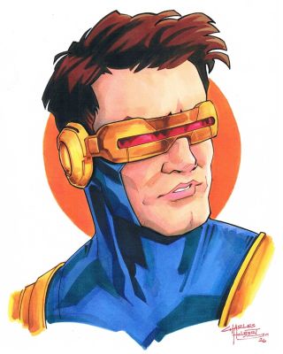 Charles Holbert, Jr | Cyclops Head Shot Pinup X-Men | TDArt